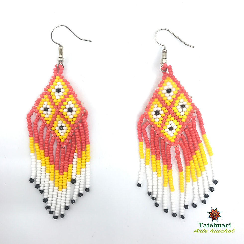 Aretes de Chaquira - Arte Huichol