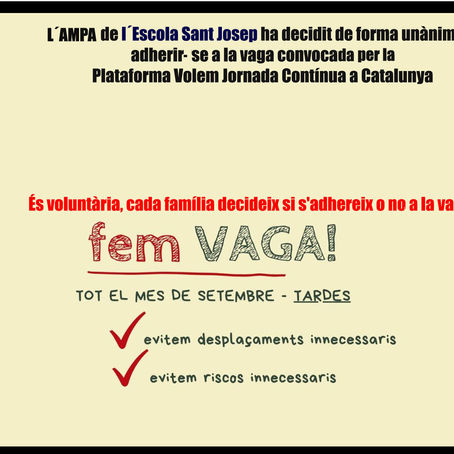 La Asociación de Vecinos de Sant Josep se une a la vaga convocada por las entidades educativas