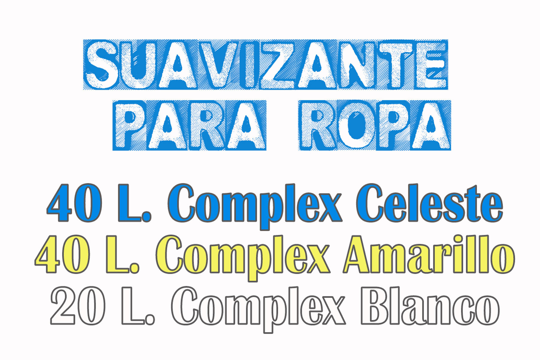 Combo Suavizante Complex: 100 Litros
