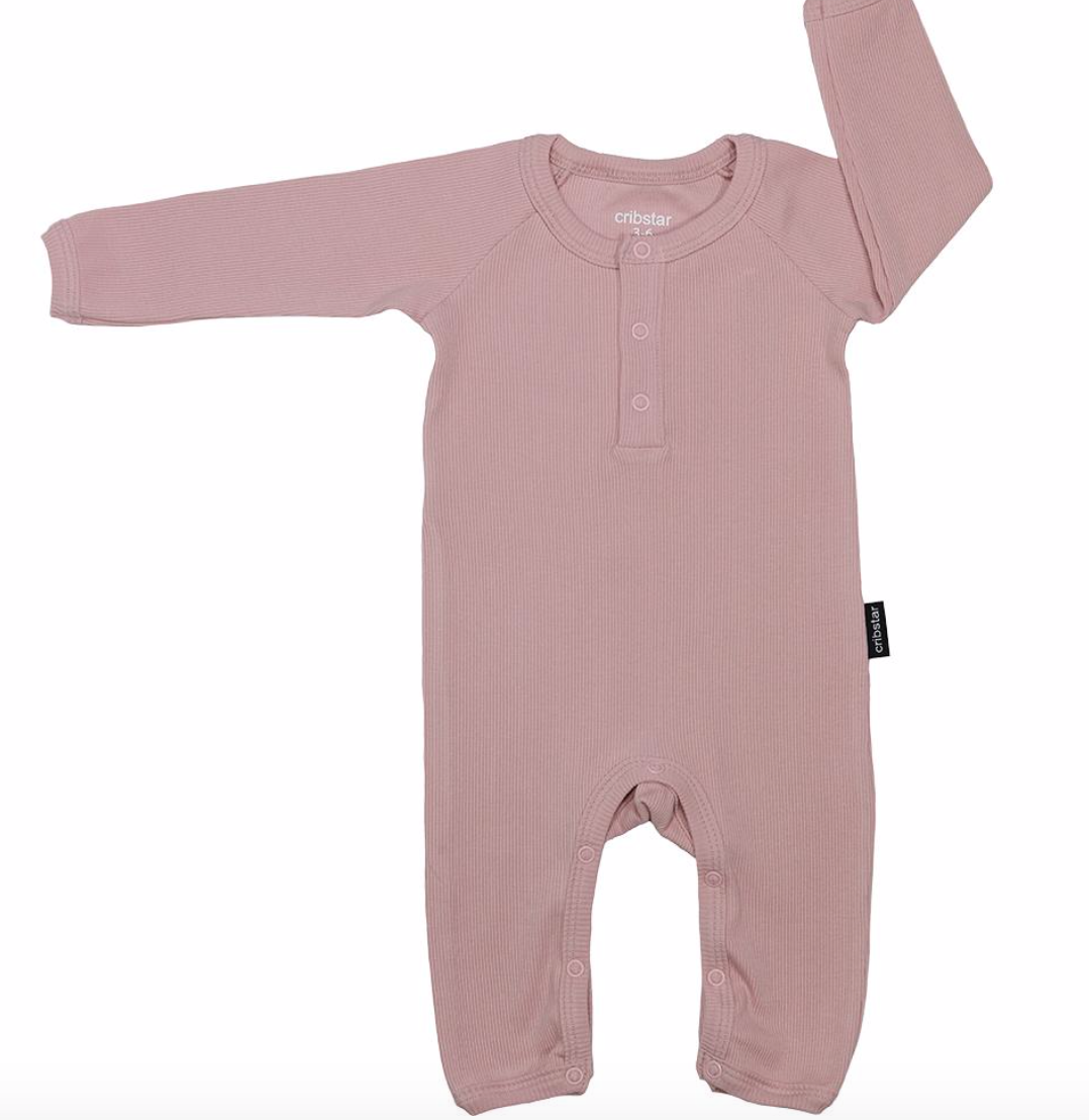 Ripped Baby Rompers - Dusty pink
