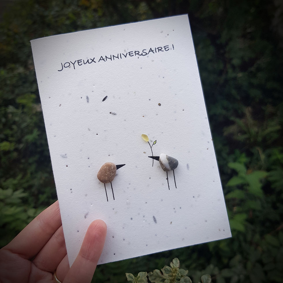 Thumbnail: Carte de vœu à planter Joyeux Anniversaire "Art Rock" par Melinda Blomma