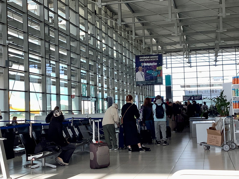The longest line I've ever seen at the Ancona Airport.