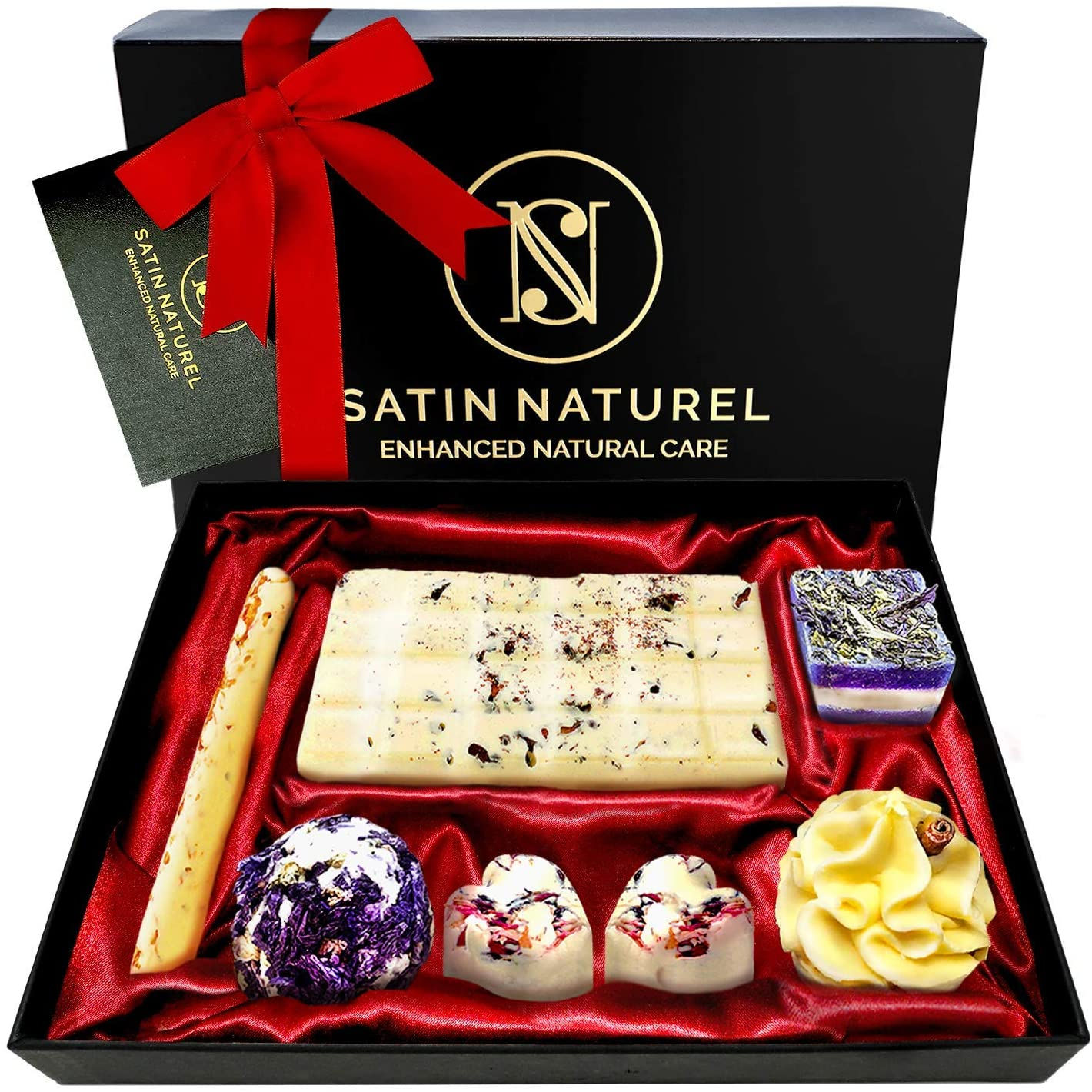 Bombas De Baño ORGÁNICAS con Aceites Esenciales 7 Piezas – Regalo del Dia de la