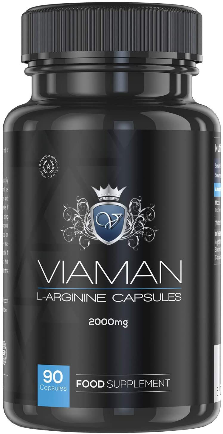 L-Arginina Pura 2000 mg Viaman - Aumenta Rendimiento Masculino - Potencia Crecim