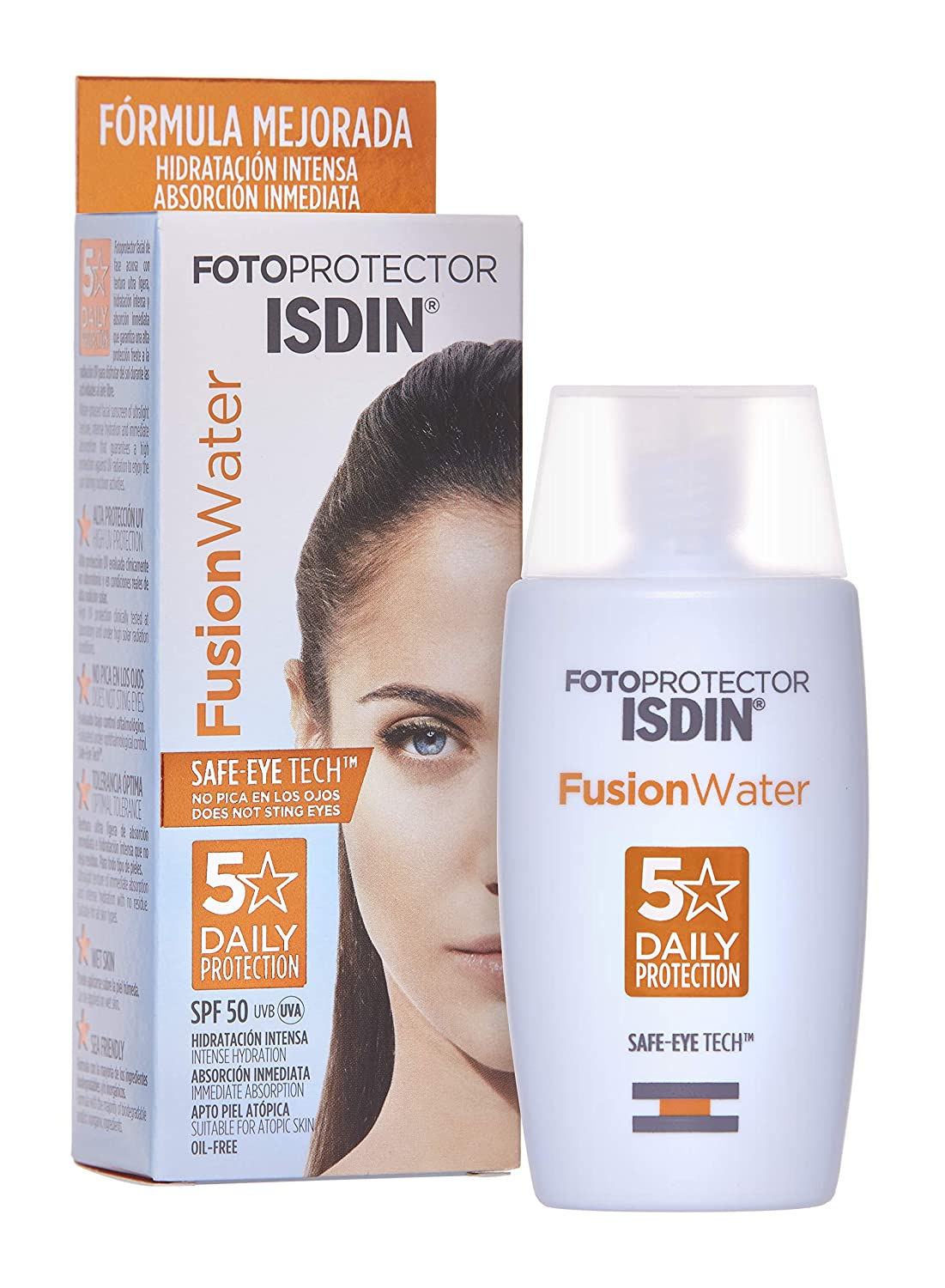 Fotoprotector ISDIN Fusion Water SPF 50 - Protector solar facial de fase acuosa