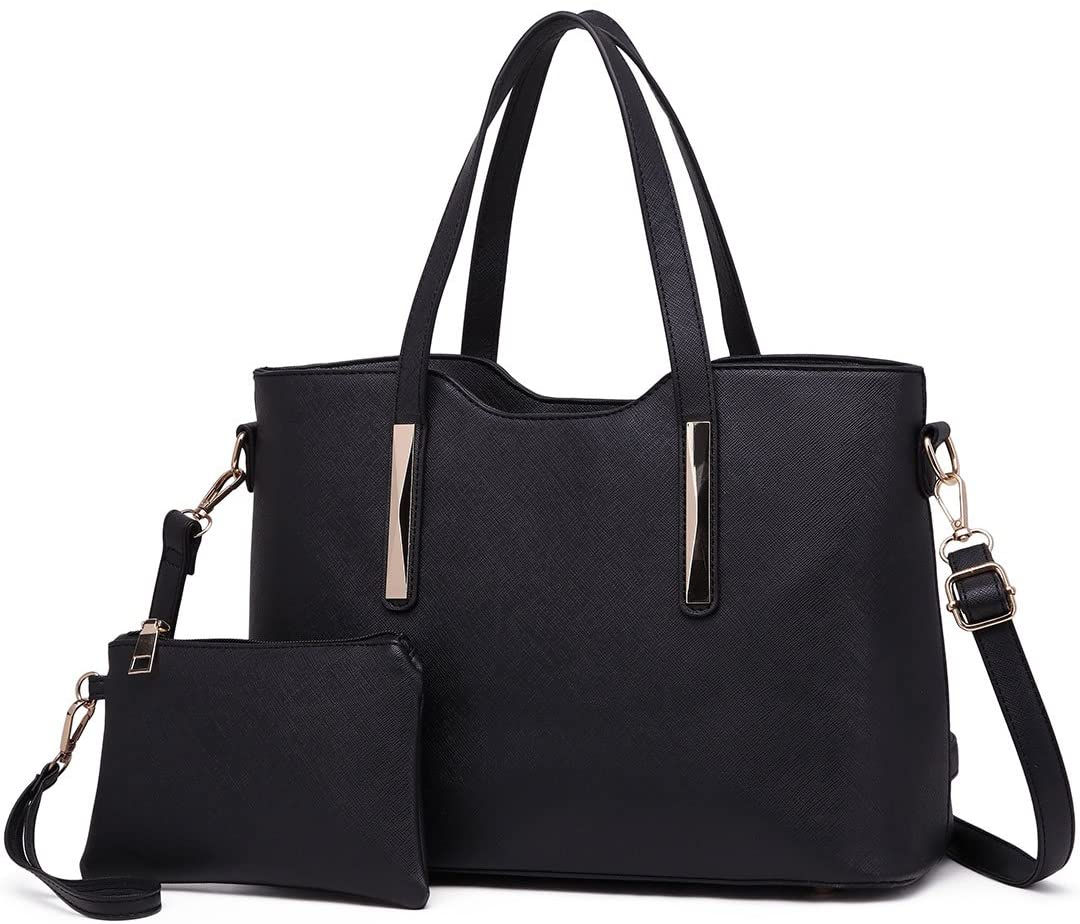 Miss Lulu Bolsas de Señoras Moda Cuero Pu 2 Piezas Totalizador Bolsos de Hombro
