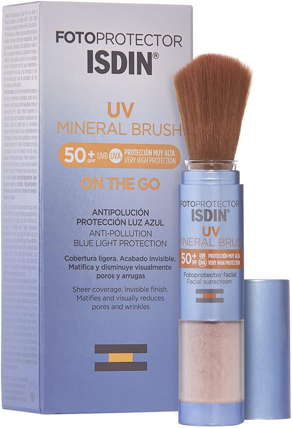 ISDIN Fotoprotector UV Mineral Brush SPF 50+, Protector Solar Facial de Uso Dia