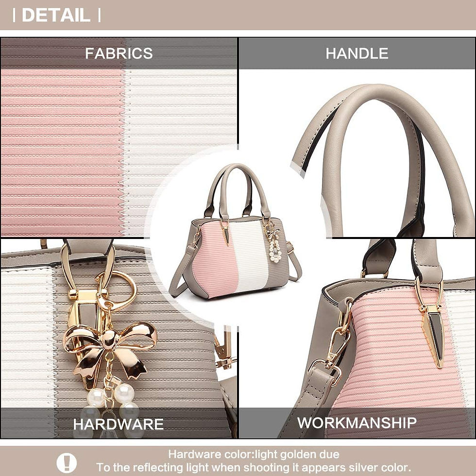 Miniatura: Miss Lulu Bolso de Mano de Mujer Shopper de Hombro Bandolera Fiesta Multicolor E