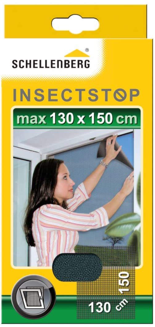 Schellenberg 50715 Mosquitera de protección para ventanas, lavable, Montaje rápi