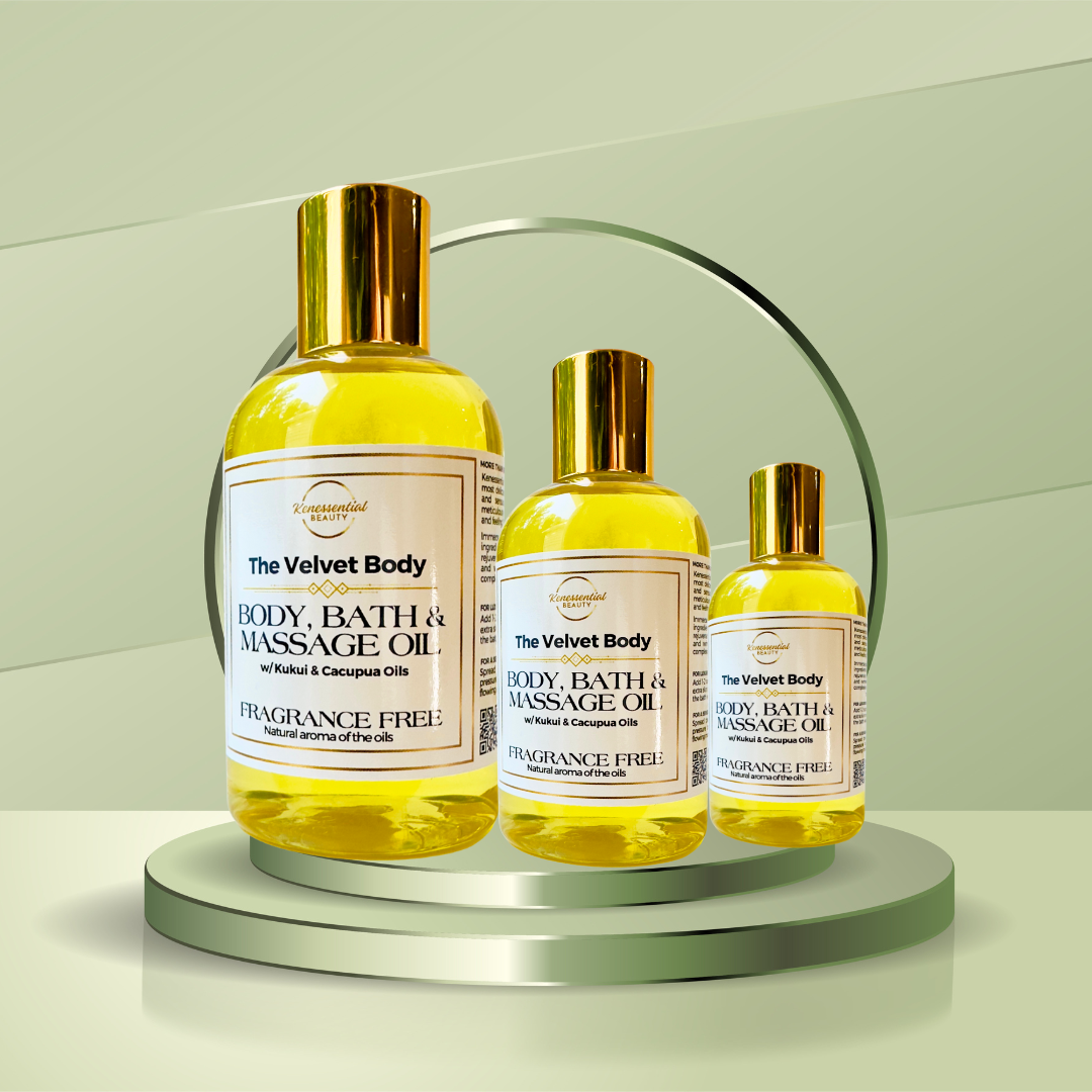 Fragrance Free Body, Bath and Massage Oil By Kenessential Beauty