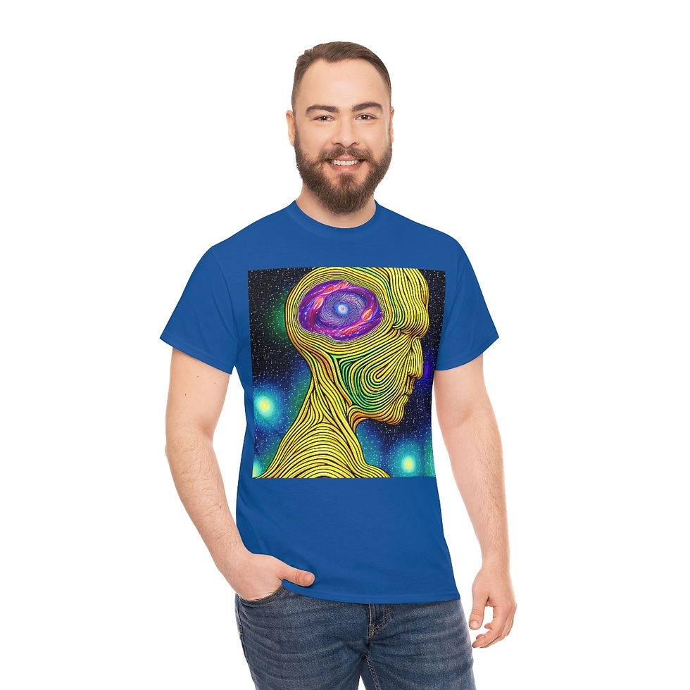 Thumbnail: The Galactic Thinker - Unisex Heavy Cotton Tee
