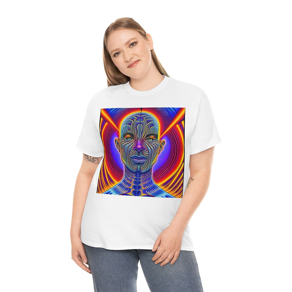 Thumbnail: Psychedelic Symmetry - Unisex Heavy Cotton Tee