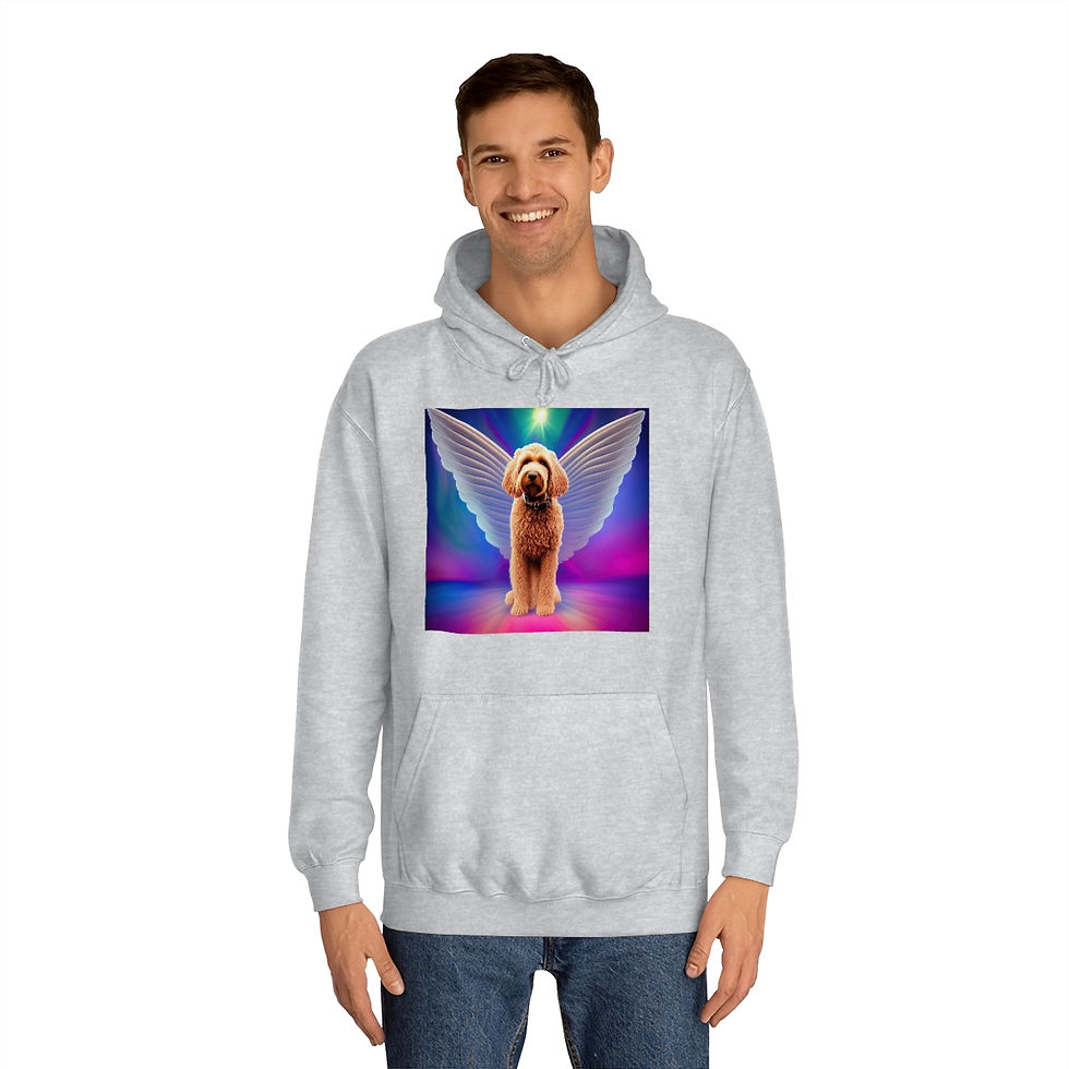 Thumbnail: Angelic Doggo - Unisex College Hoodie