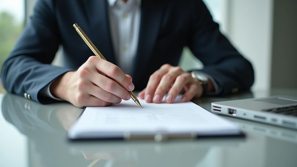 Close-up view of a professional taking notes during a corporate training session