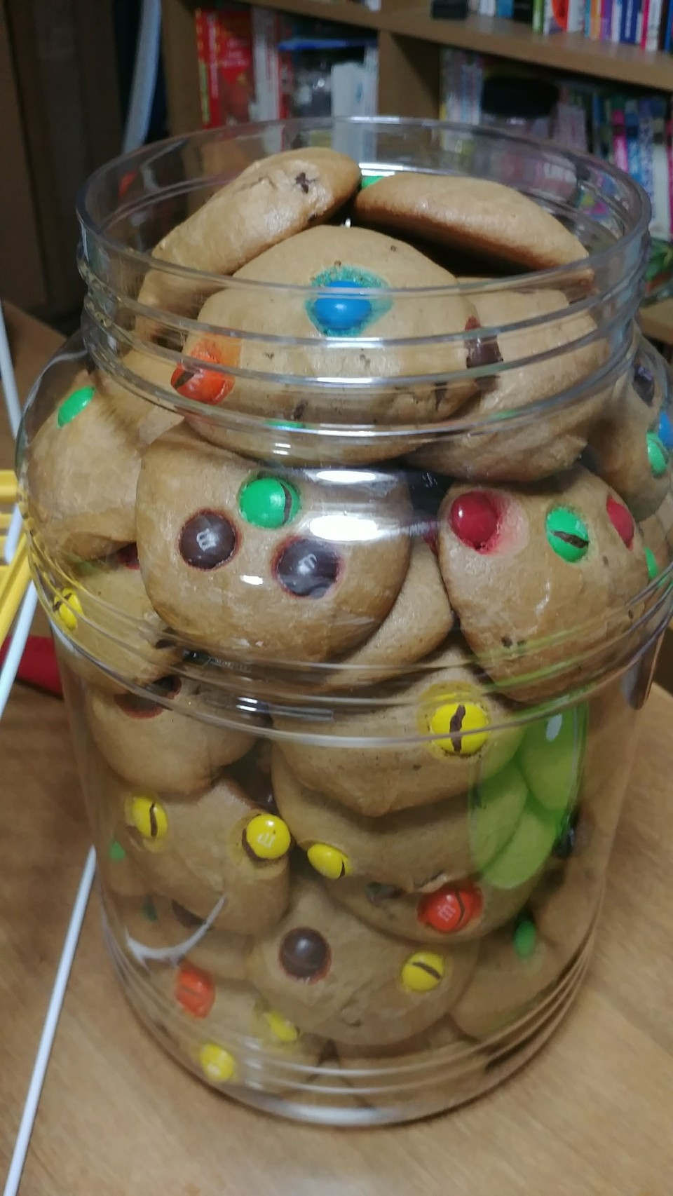 Lots of cookies in a jar.