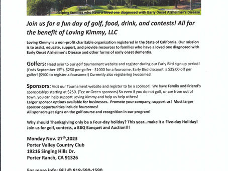 THE LOVING KIMMY CHARITY GOLF TOURNAMENT - 11/27/2023