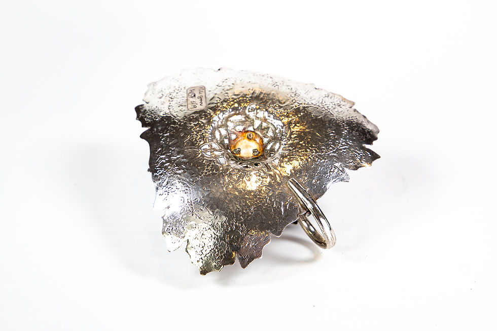 Thumbnail: Antique Kashmir Silver Tika Dani 1910 104 gms