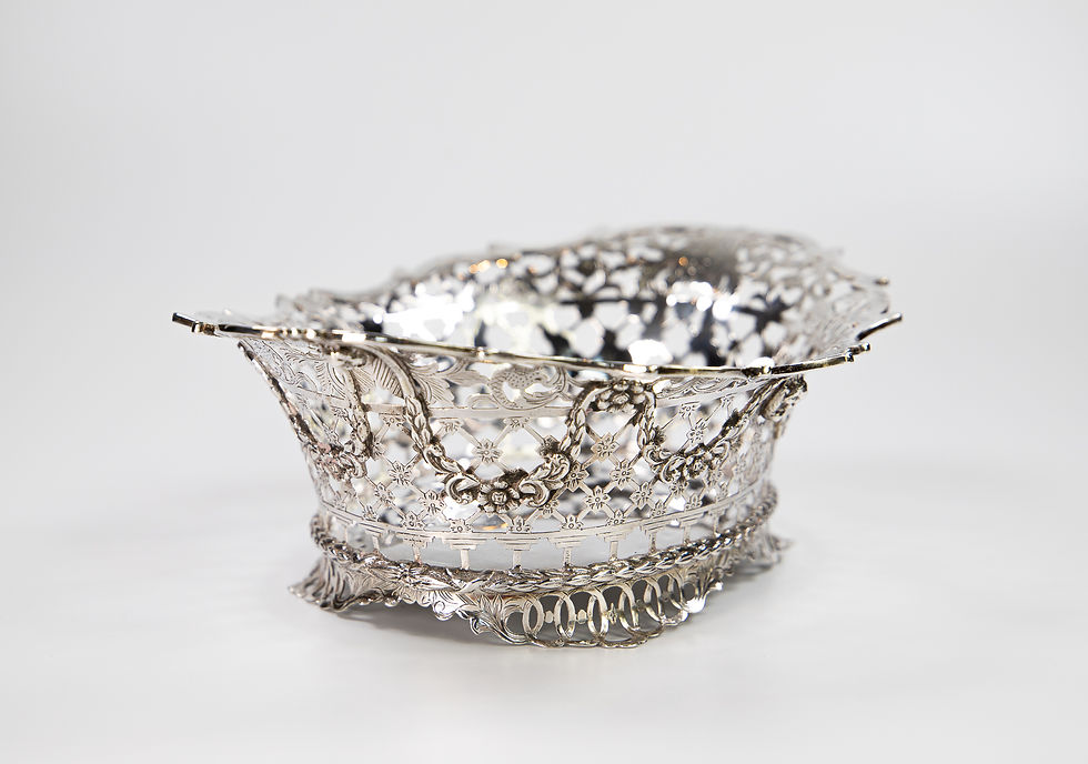 Thumbnail: Silver Jali Fretwork Bowl Superb Quality Sheffield 1895