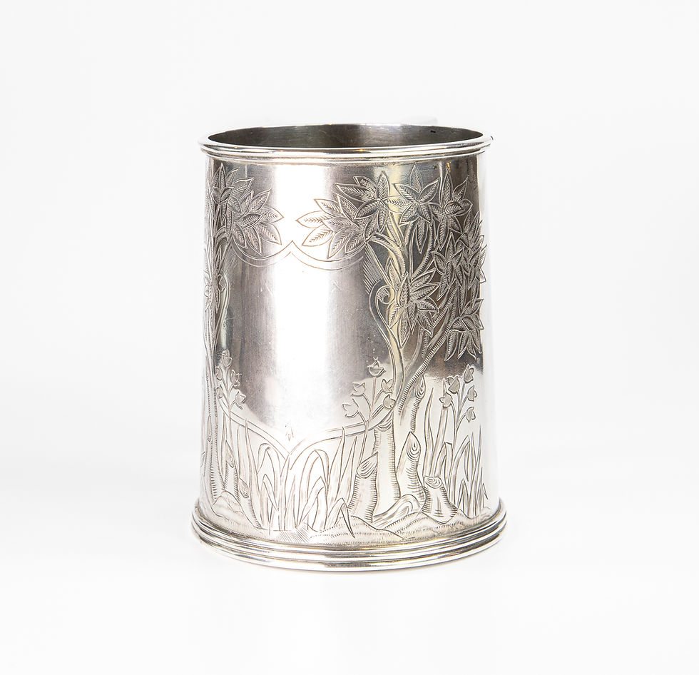 Thumbnail: Indian Silver Tankard Signed By Krishna Chetty. Bangalore 1890