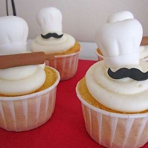 Image of 6 x Chef themed toppers