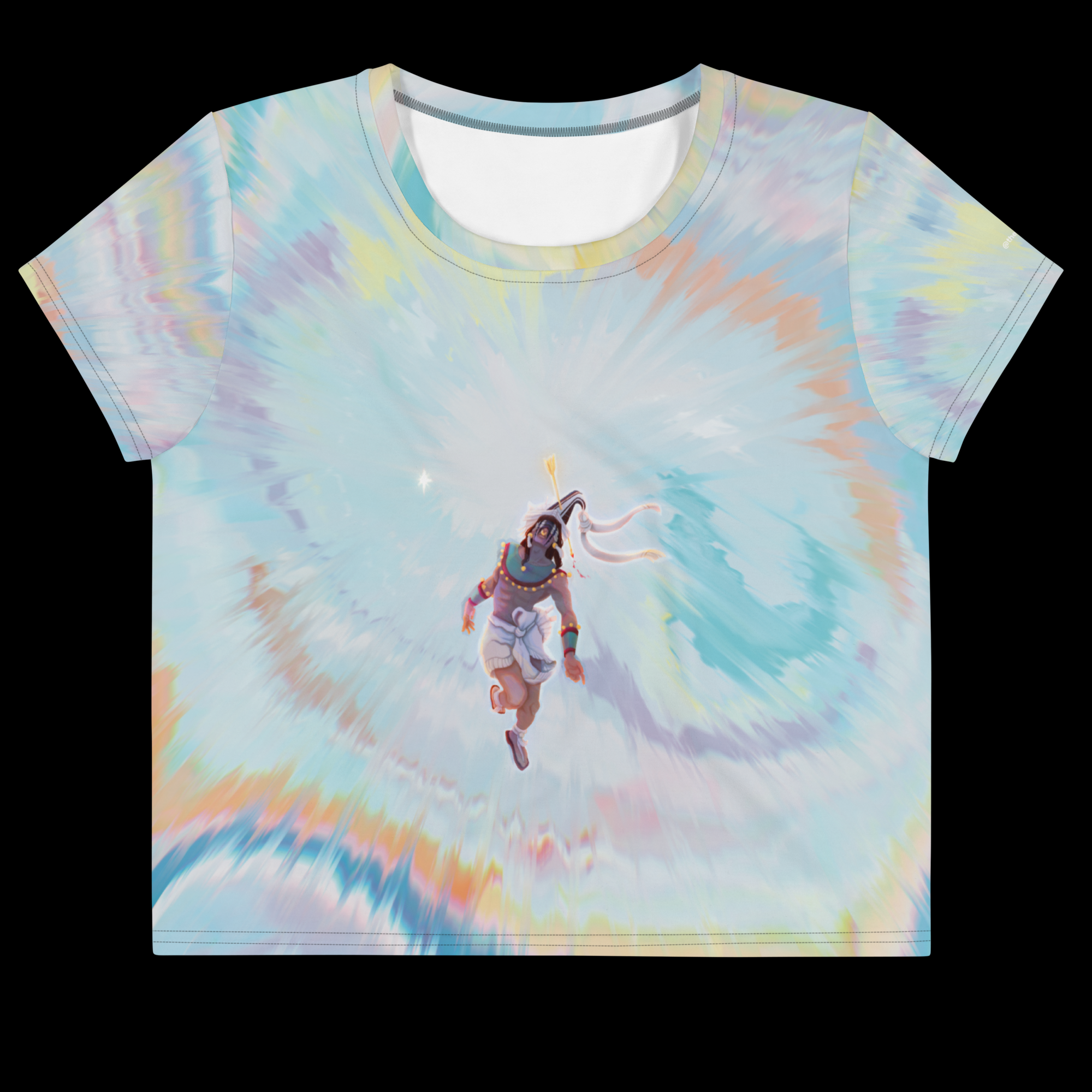 La caída de Itztlacoliuhqui Print Crop Tee