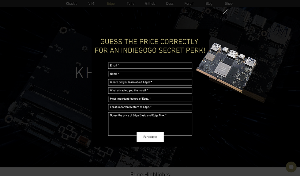 Guess the price for an Indiegogo Secret Perk