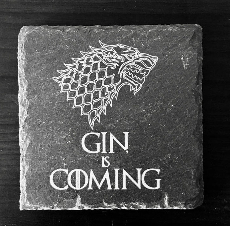 Thumbnail: Game of Thrones inspired engraved slate coasters - Ideal Gift for a GOT fan