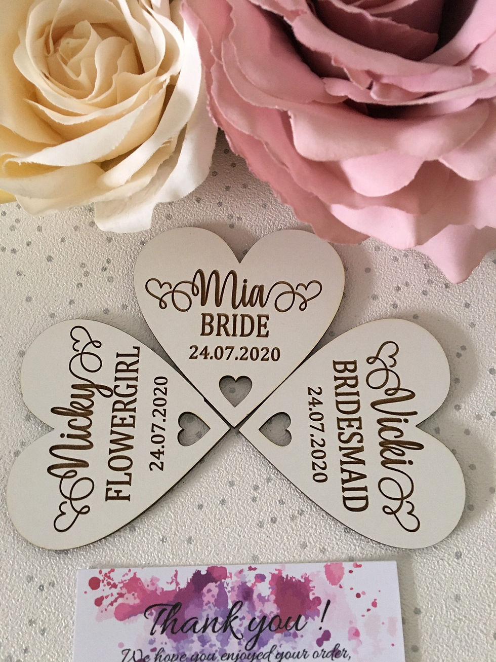 Thumbnail: Personalised Laser Engraved Wedding Party