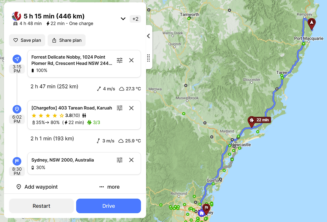 EV Route Map