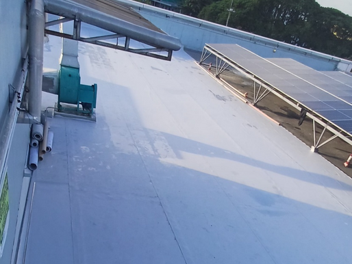 TPO Waterproofing Membrane in one of the commercial buildings in the Philippines