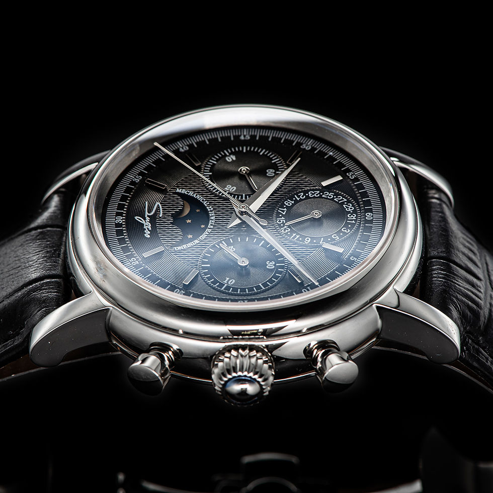 Thumbnail: Seagull Sugess ST1908 40mm Black Moon Phase Date Chronograph Sapphire SL 1963