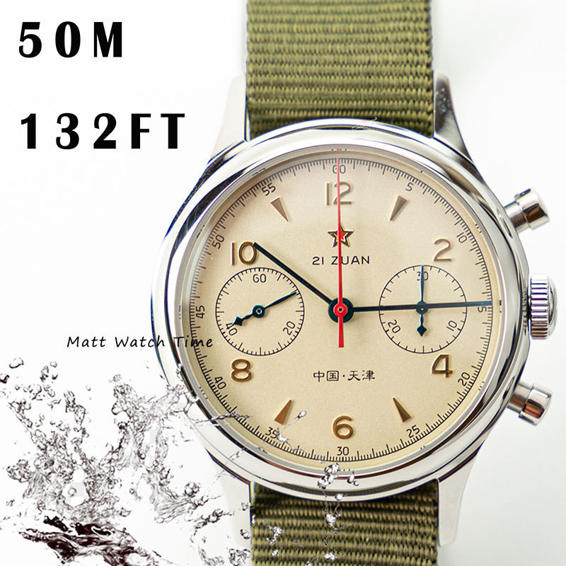 Thumbnail: Seagull 1963 ST1901 Venus 38mm Chronograph Sapphire, Display Back, 2 Straps BNIB