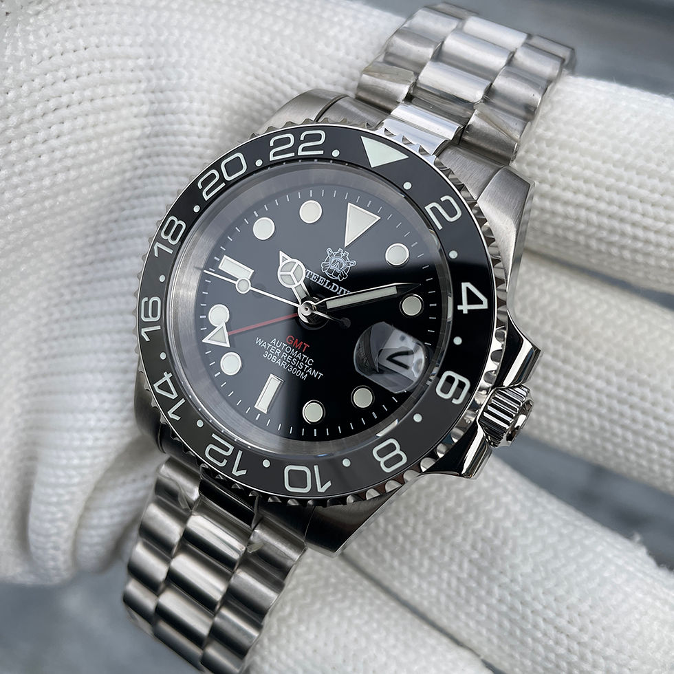Thumbnail: Steeldive SD1993, GMT, 'Bruce Wayne', NH34, Sapphire, Lume, 300m Diver, Diving