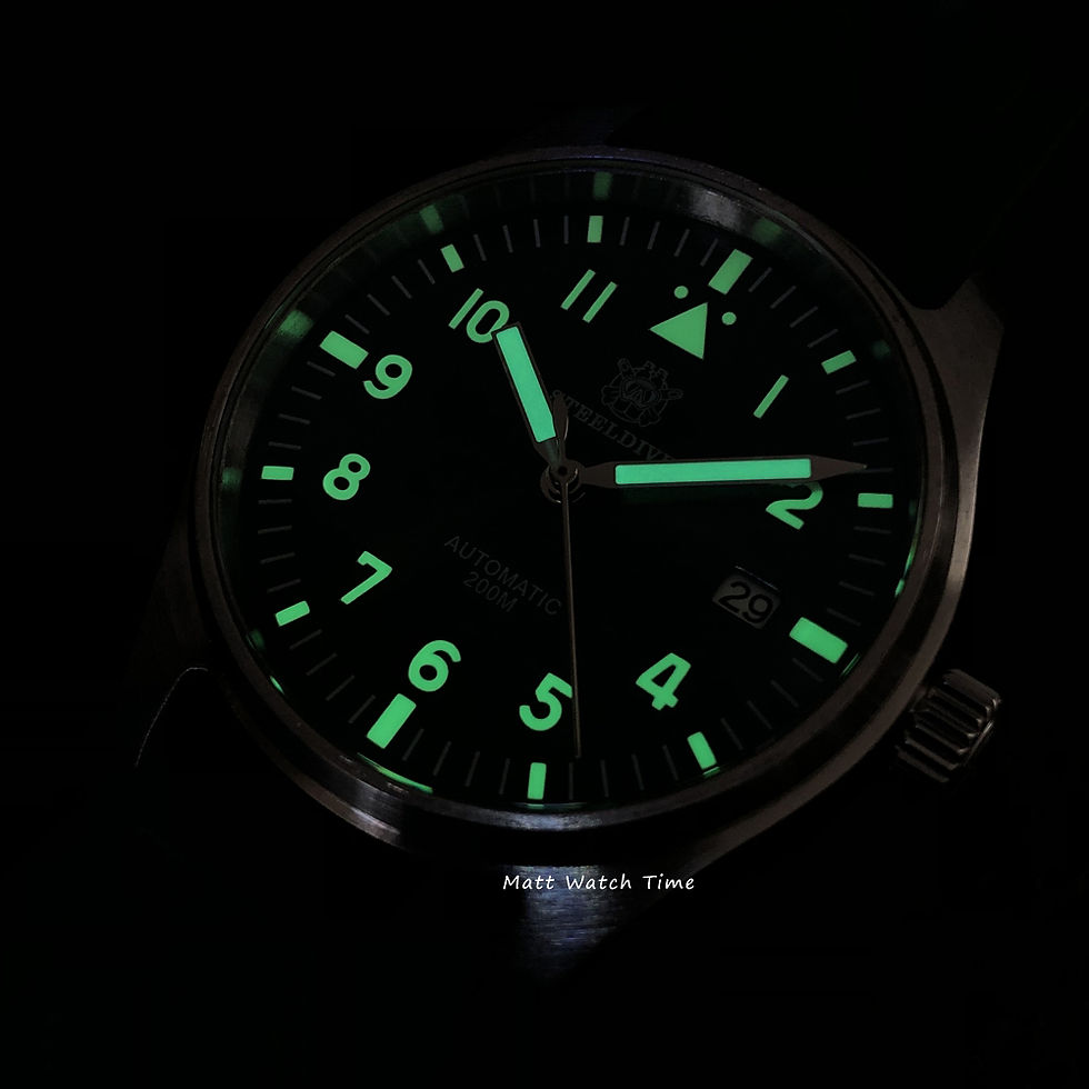 Thumbnail: Steeldive SD1940, Mark XVIII Flieger, NH35, AR Sapphire, Lume, 200m Diving, BNIB