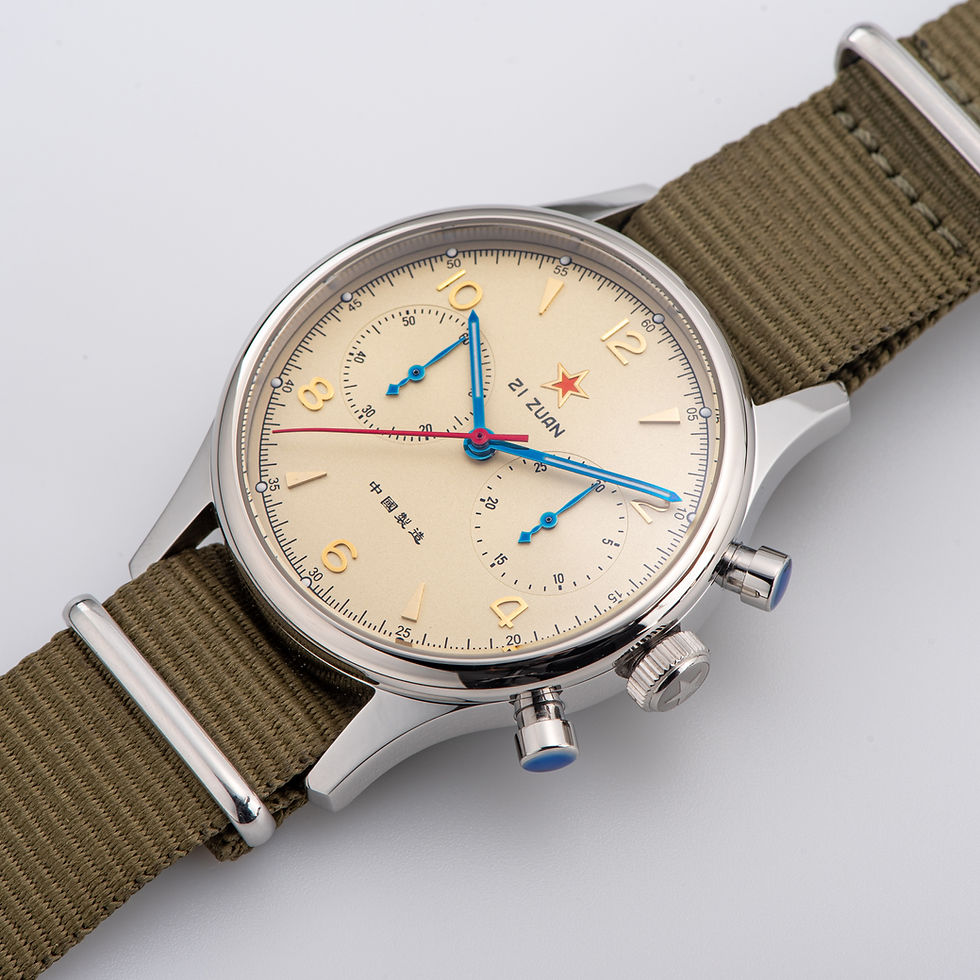 Thumbnail: Seagull 1963 ST1901 Venus 40mm Chronograph Sapphire Lume Display, 2 Straps BNIB