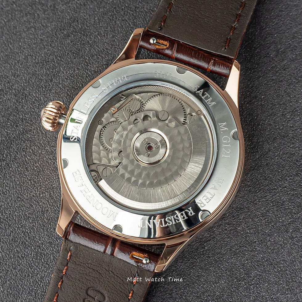 Thumbnail: Seagull Sugess ST2528 Automatic Moon Phase Sapphire Rose Gold 1963 BNIB