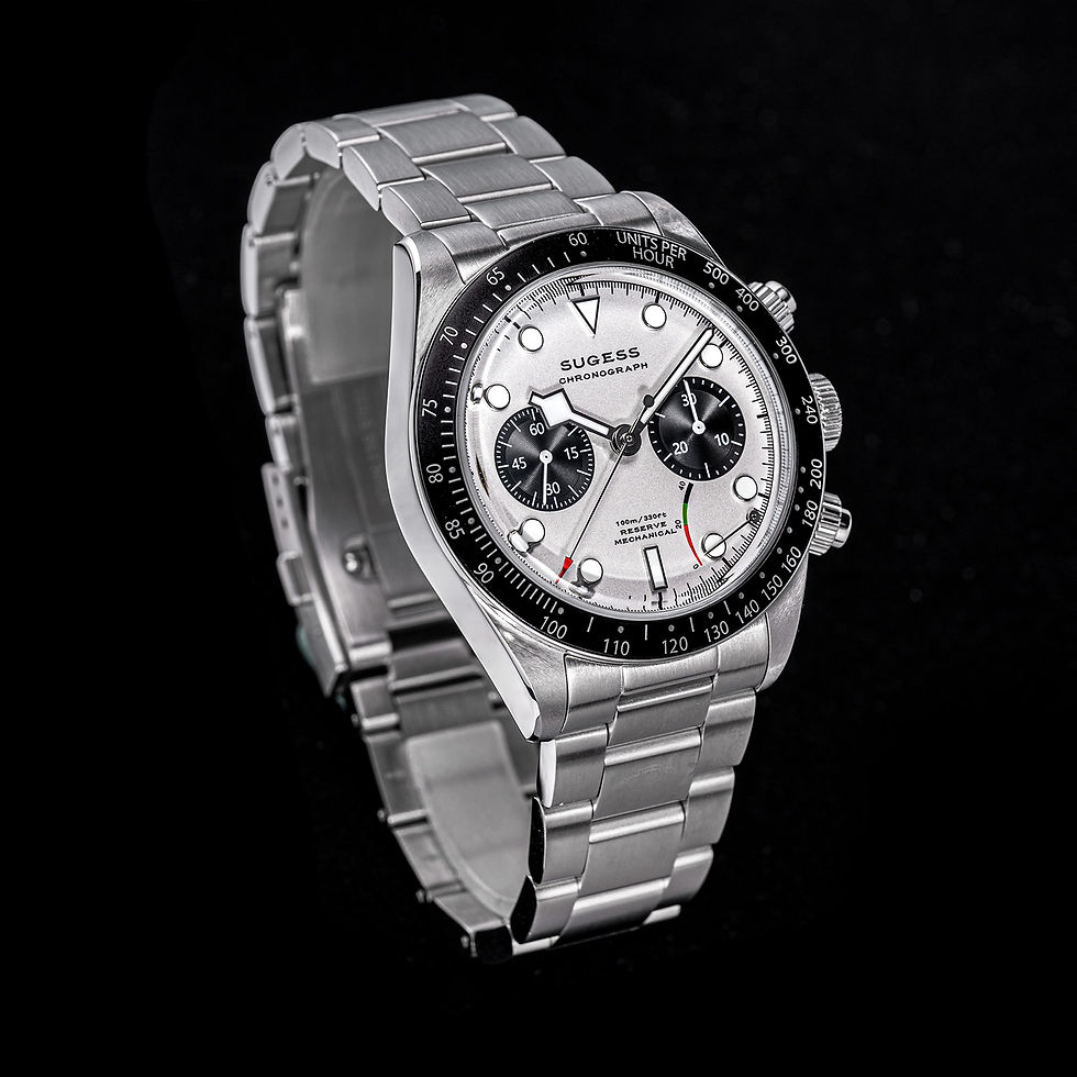 Thumbnail: Seagull Sugess ST1907 Panda 41mm White Power Indicator Chronograph 1963 BNIB