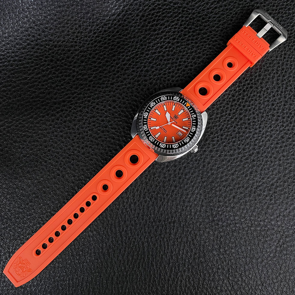 Thumbnail: Steeldive SD1983, DS-3, NH35, AR Sapphire, Lume, 1000m Diver, Orange, Rubber