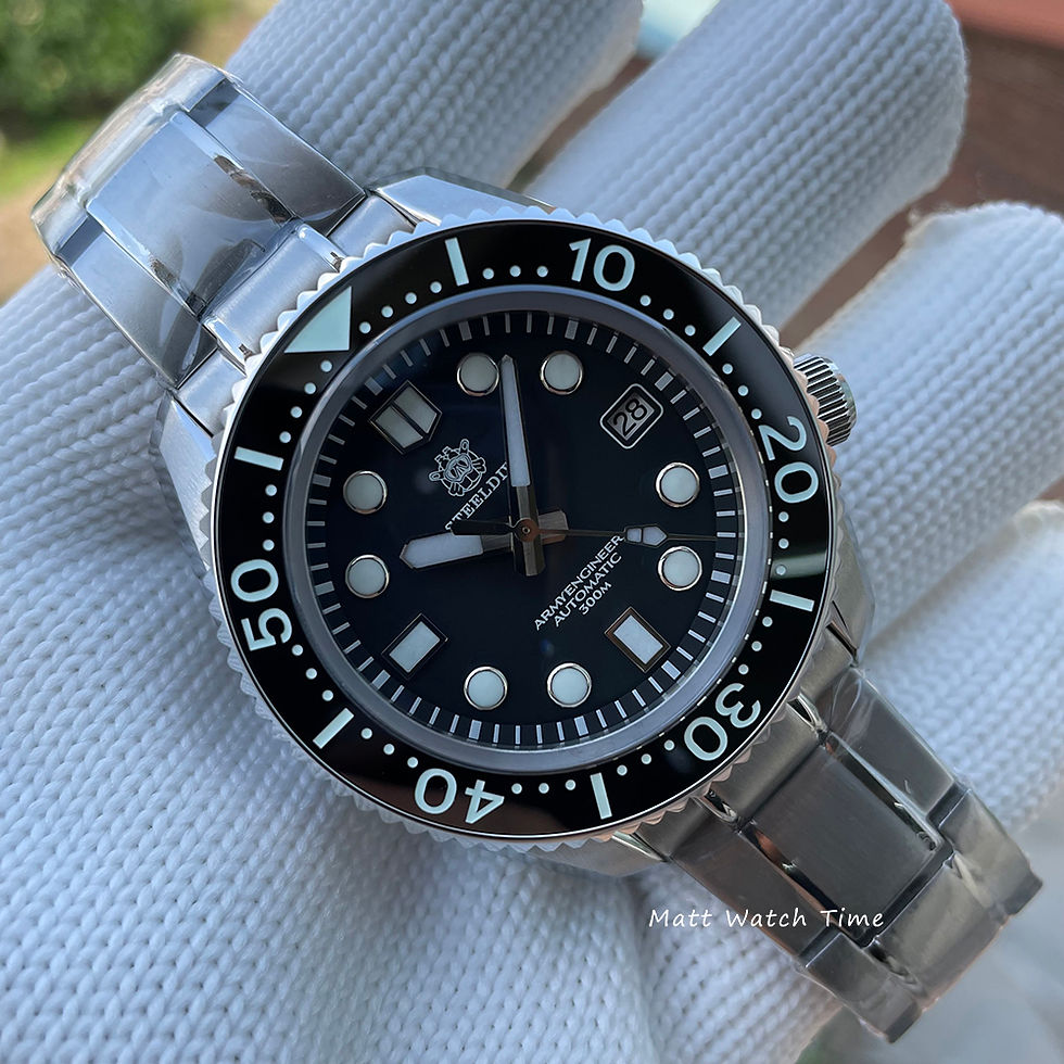 Thumbnail: Steeldive SD1968, Monobloc version2, NH35, DD AR Sapphire, Lume,300m Diving,BNIB
