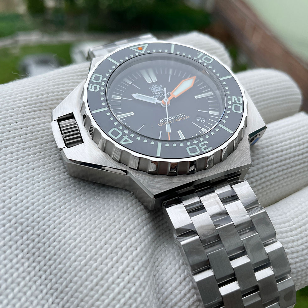 Thumbnail: Steeldive SD1988, Ploprof, Monobloc, NH35, Sapphire, Lume, 5-Link Bracelet,1200m