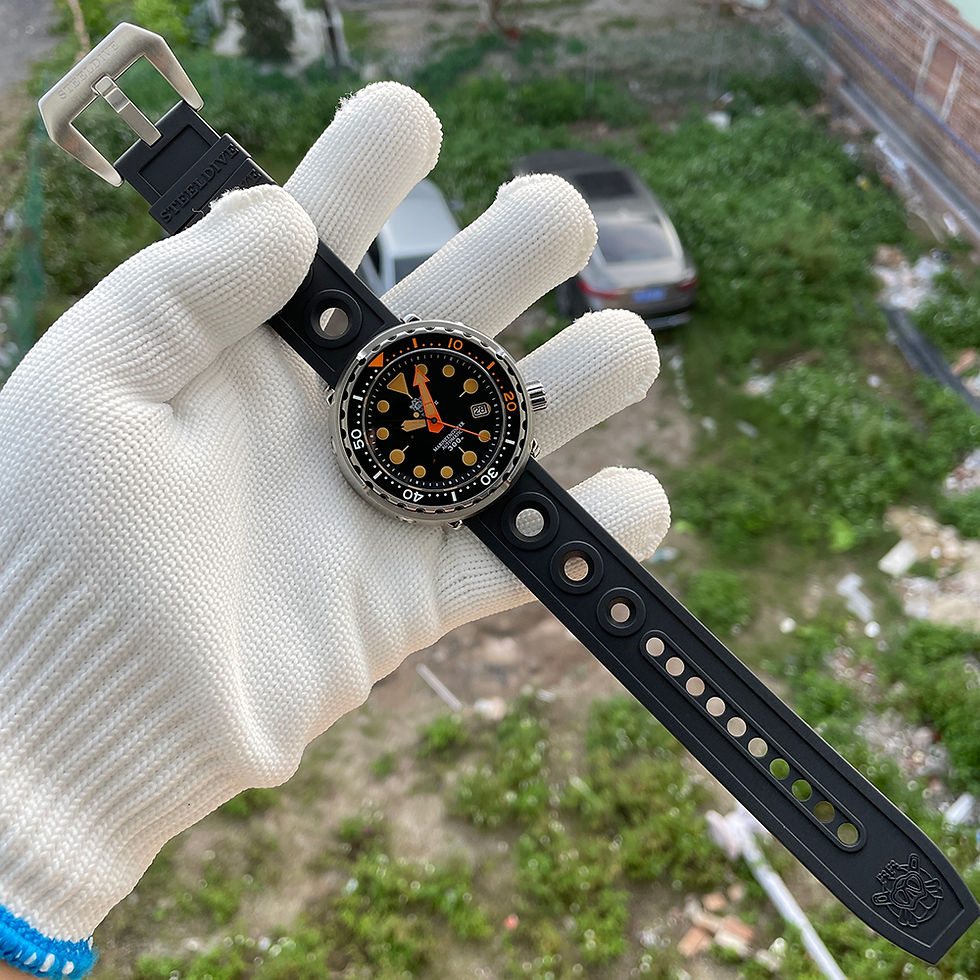 Thumbnail: Steeldive SD1975, TUNA, NH35, Sapphire, 'Honeycomb', Diving, Black Rubber, BNIB