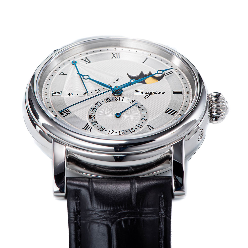 Thumbnail: Seagull Sugess ST2153 Automatic Moon Phase Sapphire Display Hi Beat 1963 BNIB