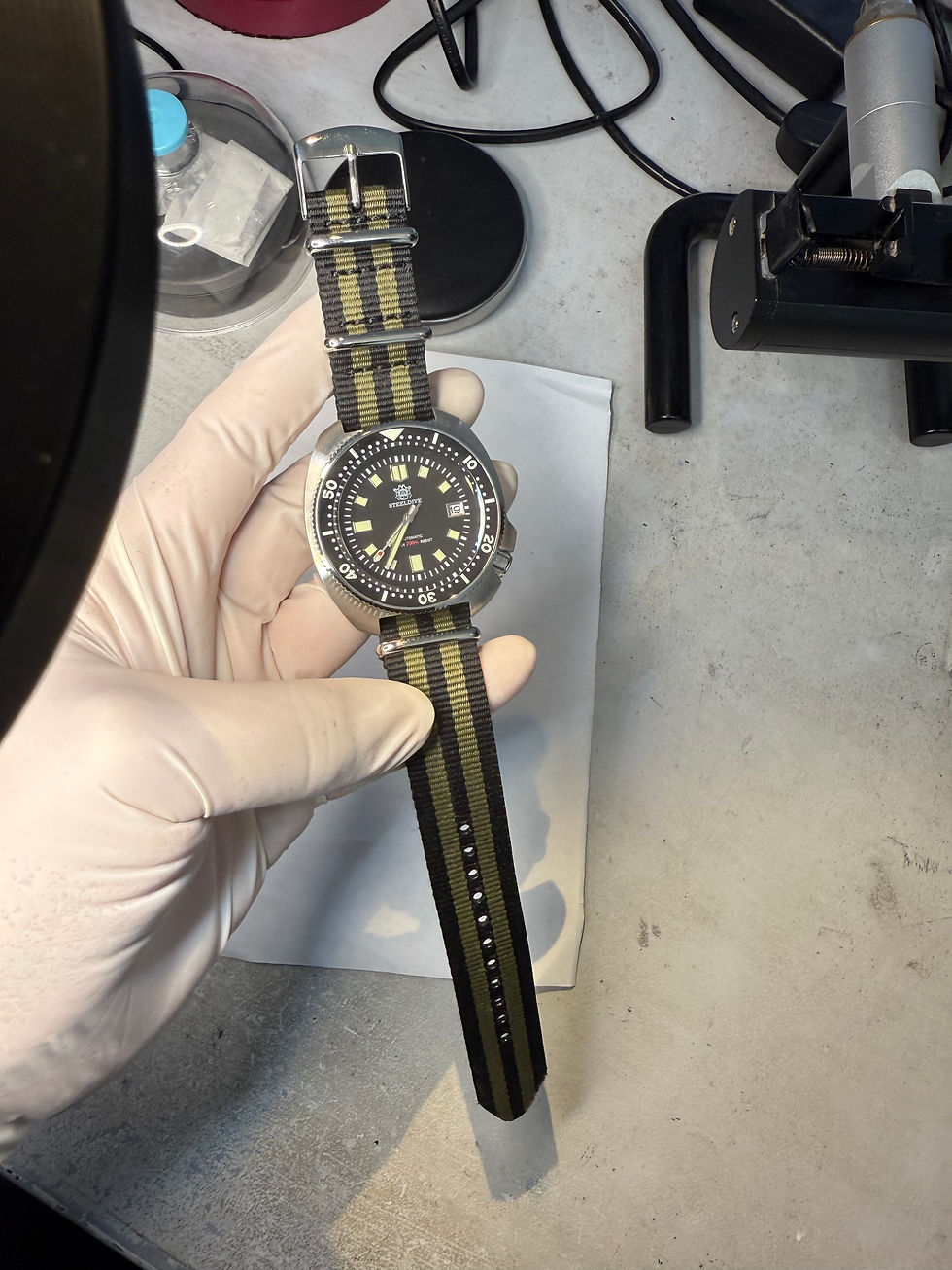 Steeldive SD1970, 6105 Turtle Captain Willard, NH35, Sapphire, Nato Strap