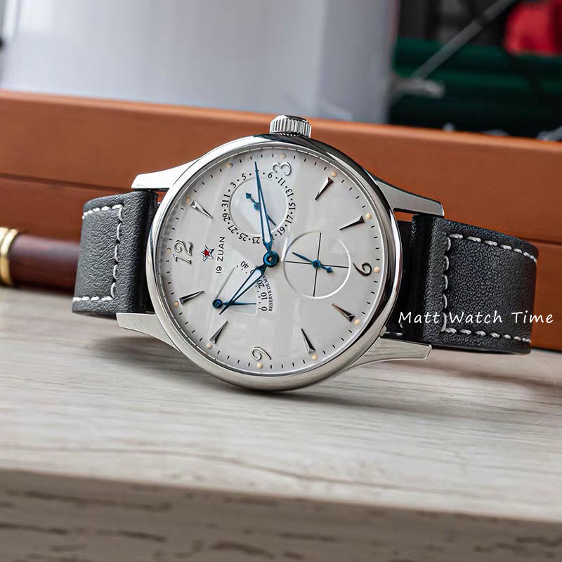 Thumbnail: Seagull ST17 White, Sapphire, Display Back, Automatic, 2 Straps, 1963 BNIB