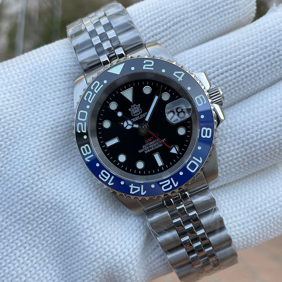 Thumbnail: Steeldive SD1993, GMT, 'Batman', NH34, Sapphire, Lume, 300m Diver, Diving, BNIB