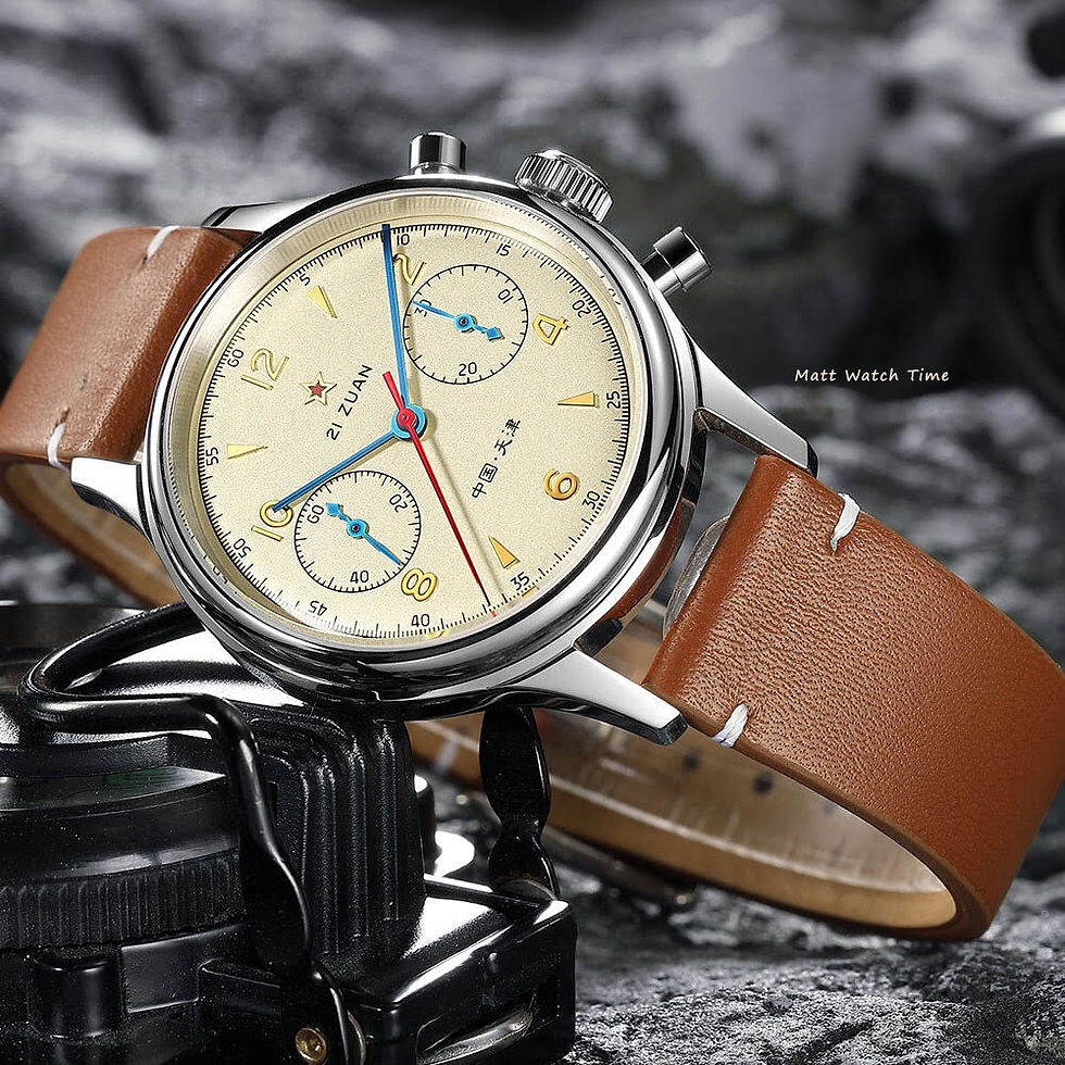 Thumbnail: Seagull 1963 ST1901 Venus 38mm Chronograph Sapphire, Display Back, 2 Straps BNIB