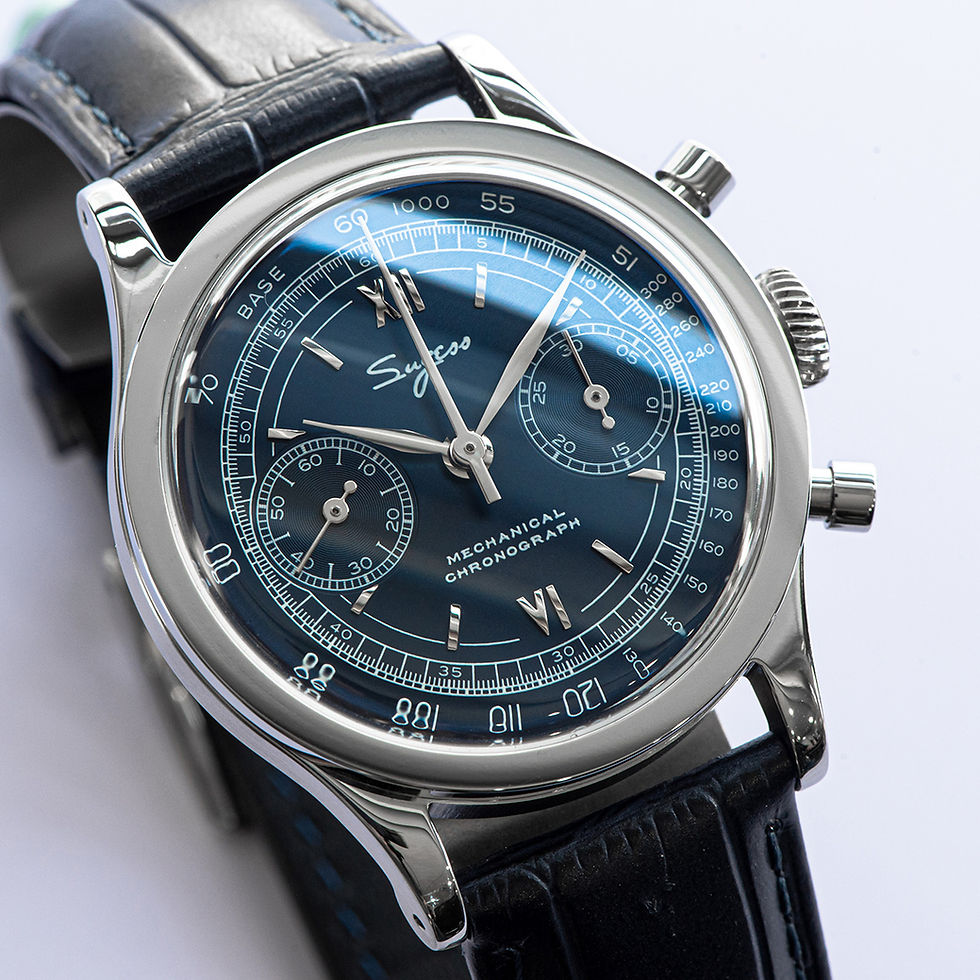 Thumbnail: Seagull Sugess ST1901 Panda 38mm Dark Blue Chronograph Domed Sapphire 1963 BNIB