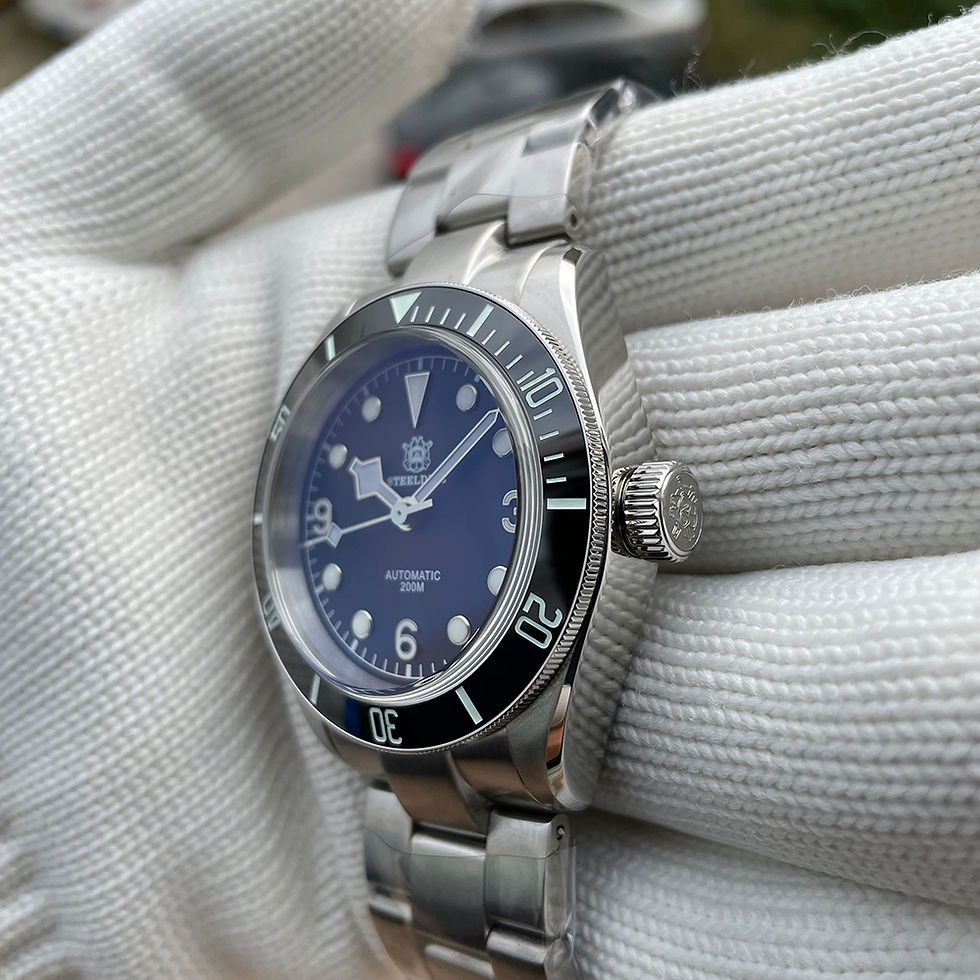 Thumbnail: Steeldive SD1958, Black Bay, NH35, AR Sapphire, Lume, 200m Diving, BNIB