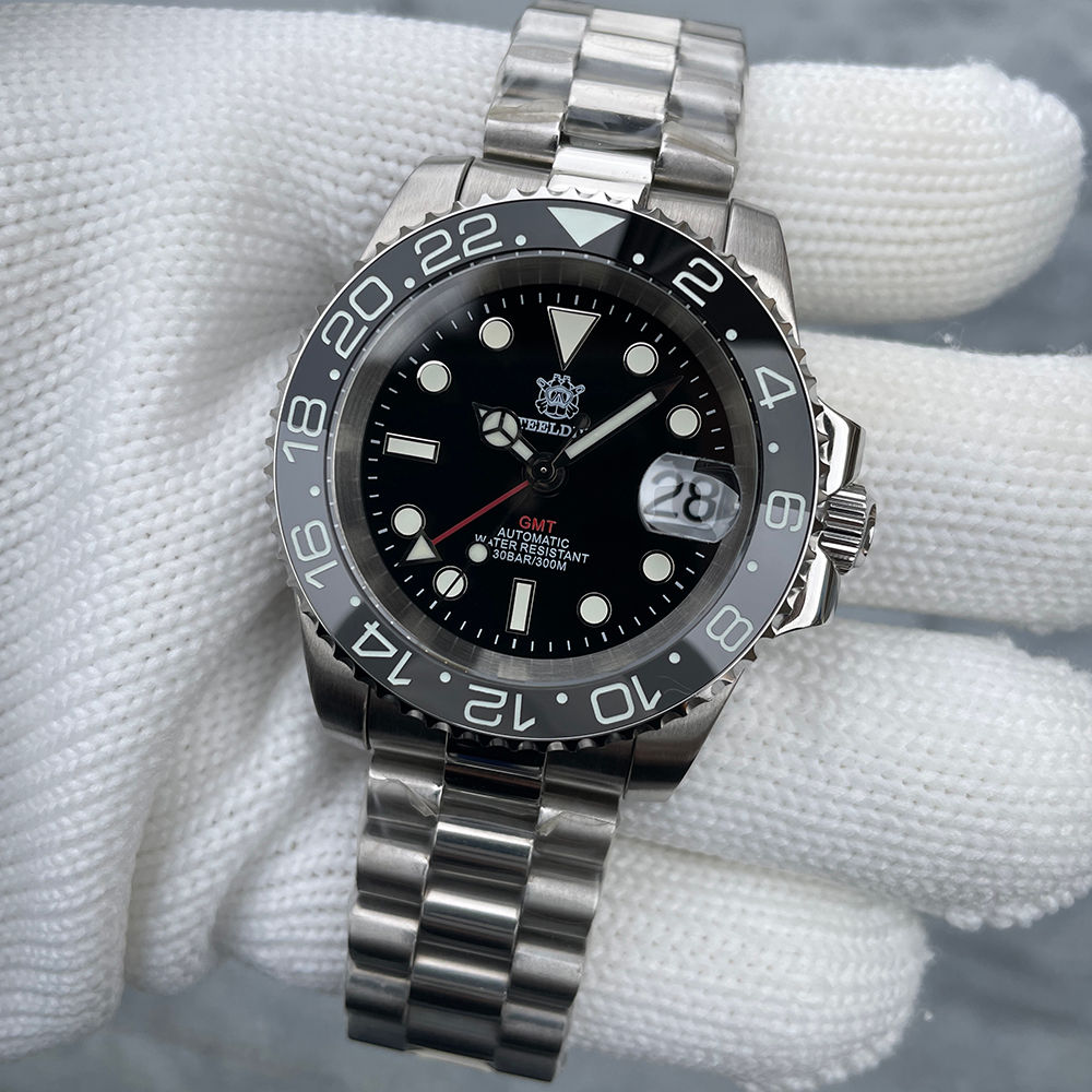 Steeldive SD1993, GMT, 'Bruce Wayne', NH34, Sapphire, Lume, 300m Diver, Diving