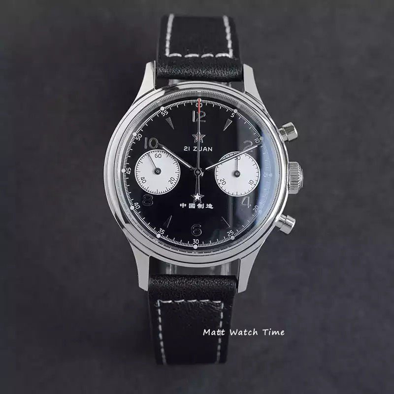 Thumbnail: Seagull ST1901 Panda Reverse Chronograph Sapphire, Display, 2 Straps 1963 BNIB